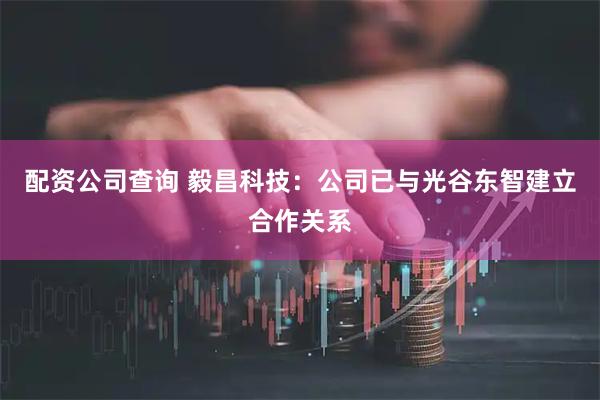 配资公司查询 毅昌科技：公司已与光谷东智建立合作关系